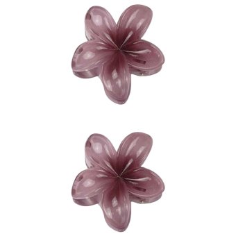 Аксессуары с стилем заколка для волос цветок 4,5 см розовая (уп 2 шт)