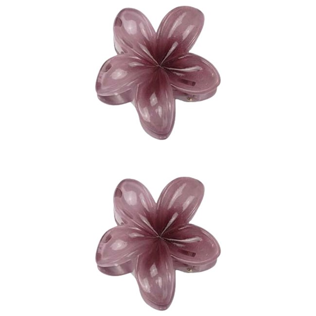 Аксессуары с стилем заколка для волос цветок 4,5 см розовая (уп 2 шт)