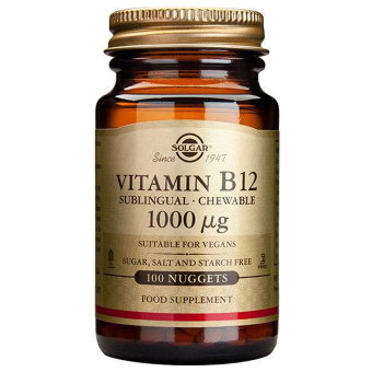 Таблетки с витамином B12 Solgar B12-Vitamiini 1000 µg 100 шт Solgar