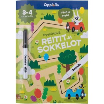 Развивающая игра Oppi&ilo Wirtanen, стираемые маршруты и лабиринты 3-4 года