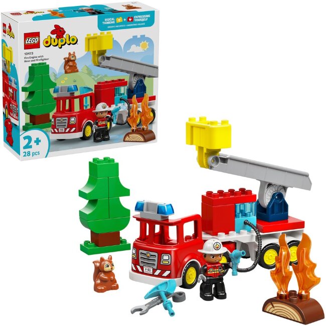 Конструктор LEGO® DUPLO Город 10473 пожарная машина, пожарный шланг и спасатель Конструктор LEGO® DUPLO Город 10473 пожарная машина, пожарный шланг и спасатель
