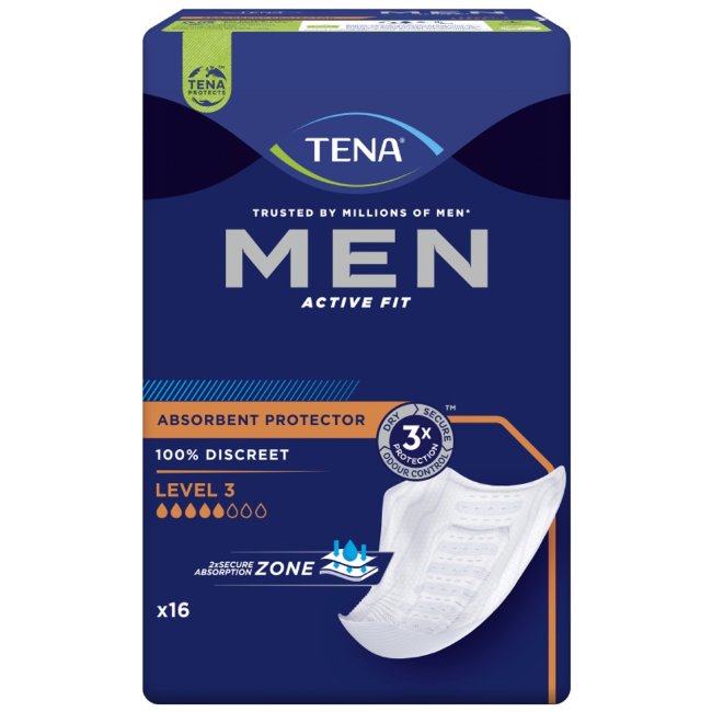 Прокладки урологические для мужчин Tena Men Active fit Level 3, 5/8, 16 шт