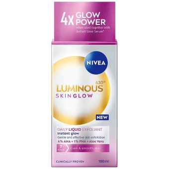 Жидкий отшелушивающий уход за лицом NIVEA Luminous 630 Skin Glow Daily 100 мл