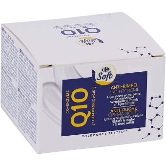Ночной крем для лица Carrefour Soft Q10 50 мл