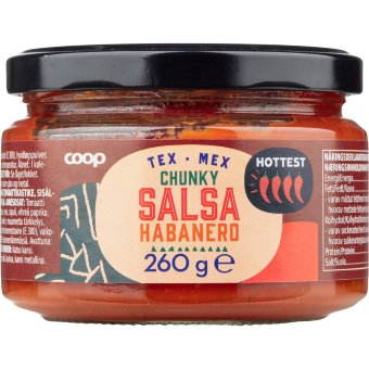 Острый соус сальса Tex Mex (с перцем хабанеро) Coop 260 гр