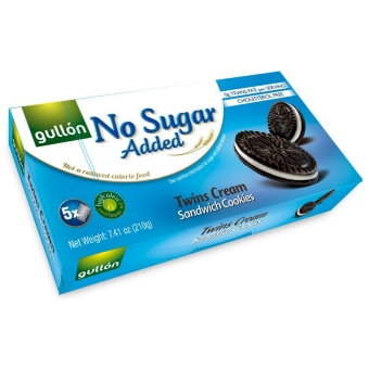 Печенье-сэндвич без сахара, Gullon No Sugar Added Twins Cocoa, 210 гр