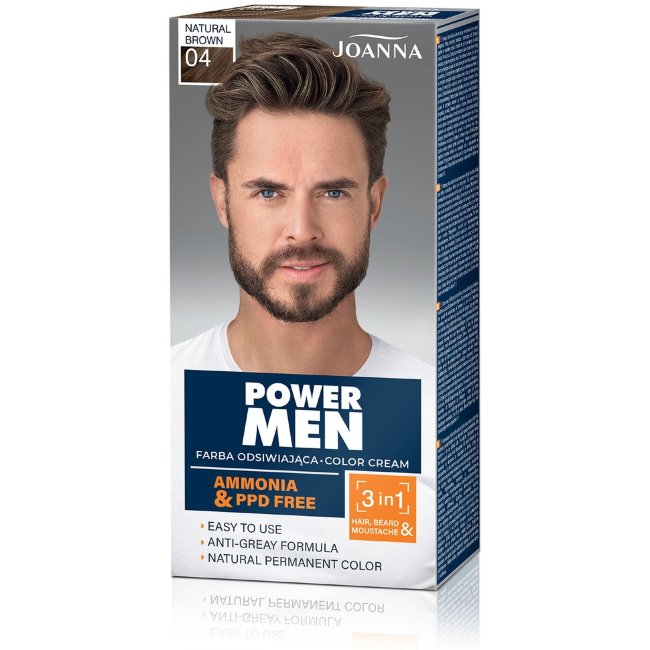 Перманентная краска для волос Joanna Power men 04 natural brown