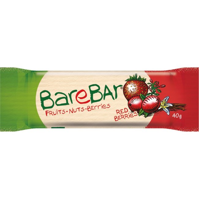 Фруктово-финиковый батончик Leader Barebar с ягодами Red berries 40 гр