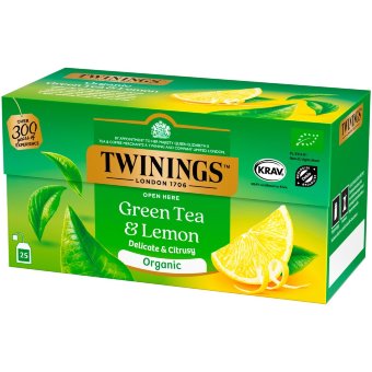 Зеленый органический чай с лимоном Twinings 25пак х 2гр Зеленый органический чай с лимоном Twinings 25пак х 2гр