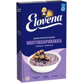 Порционный овсяный кисель Elovena 210 гр со вкусом черничного пирога