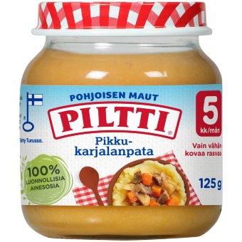 Piltti ( картофель и тушеное мясо ) 125 гр Piltti ( картофель и тушеное мясо ) 125 гр