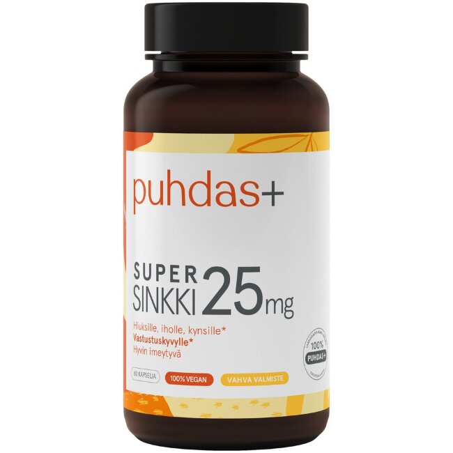 Биологически активная добавка Puhdas+ Super Zink 25 мг 60 капсул