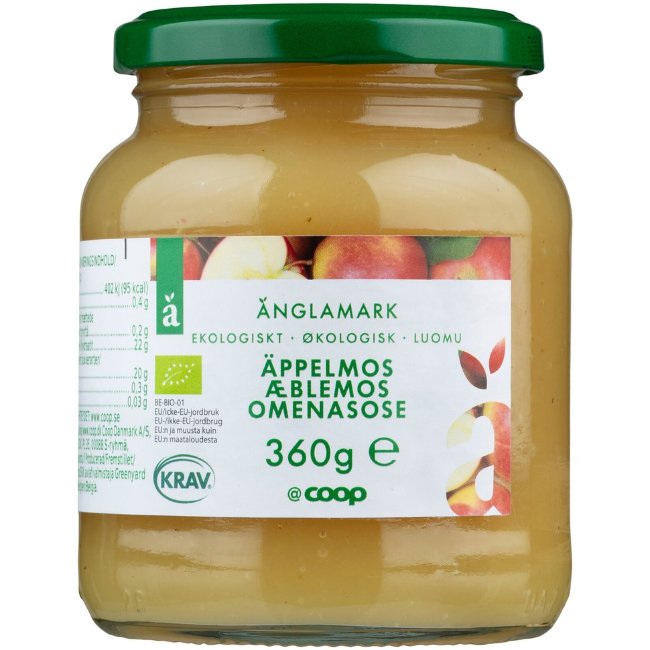 Яблочное пюре органическое Änglamark 360 гр