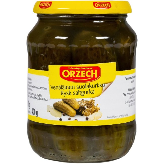 Русские солёные огурцы Orzech 670/400 гр
