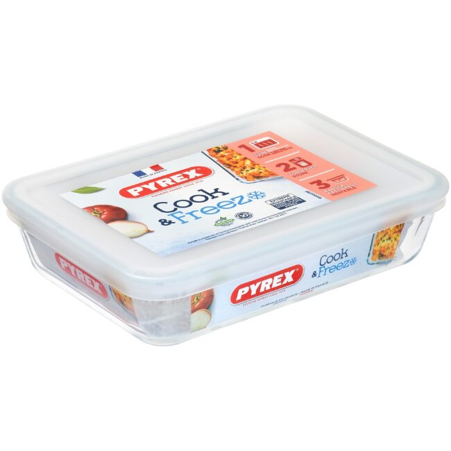 Стеклянная форма для запекания с крышкой Pyrex Cook & Freeze 19x14 см Стеклянная форма для запекания с крышкой Pyrex Cook & Freeze 19x14 см