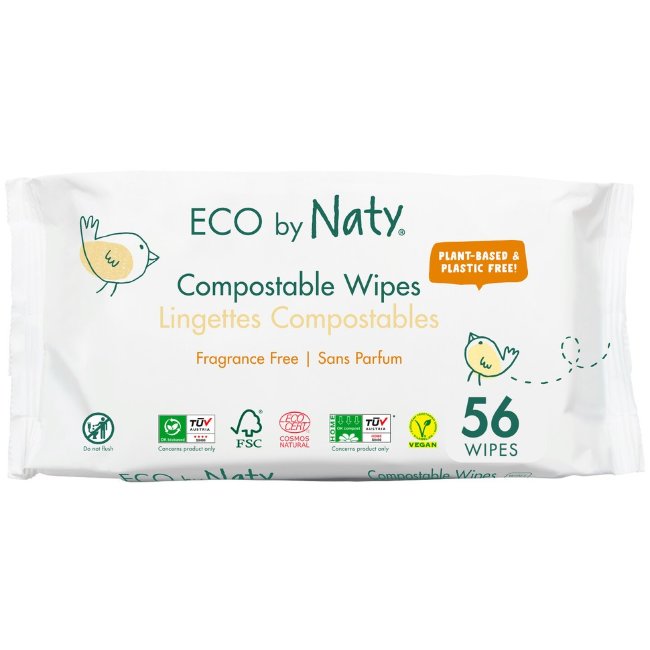 Влажные салфетки для чувствительной кожи Naty Eco Sensitive 56 шт/уп
