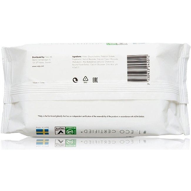 Влажные салфетки для чувствительной кожи Naty Eco Sensitive 56 шт/уп
