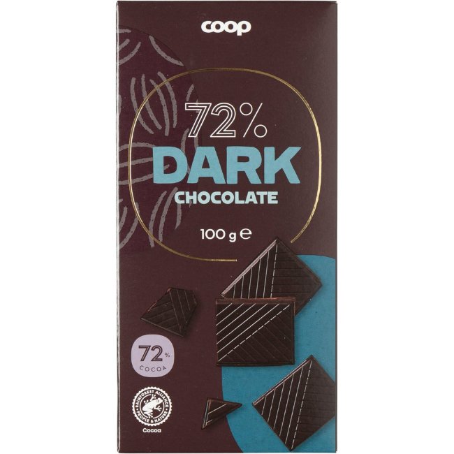 Шоколад Coop темный 72% 100 гр