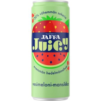 Освежающий напиток Hartwall Jaffa Juicy с вкусом арбуза и клубники 0,33 л