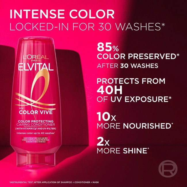 LOREAL Paris Elvital кондиционер Color-Vive для окрашенных и мелированных волос 300 мл