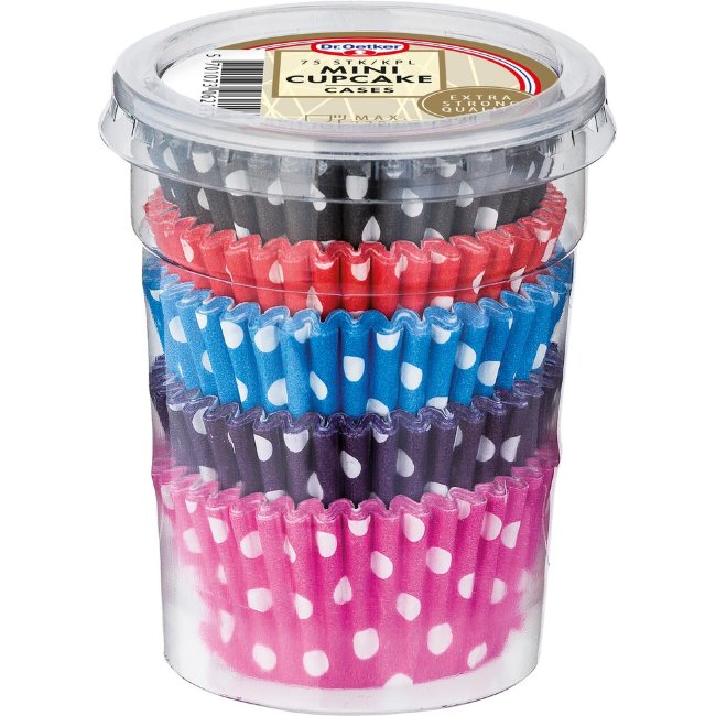 Бумажные формы для кексов Dr. Oetker CupCake Mini (5 цветов) 75 шт