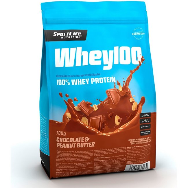 Сывороточный протеин SportLife Nutrition Whey100 700 гр шоколад-арахис