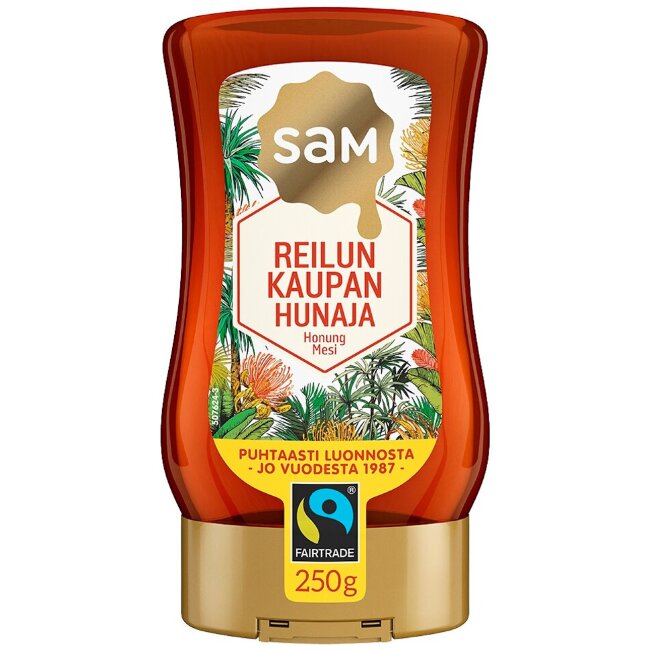 Медовый SAM мед с маркировкой справедливой торговли 250 гр Медовый SAM мед с маркировкой справедливой торговли 250 гр