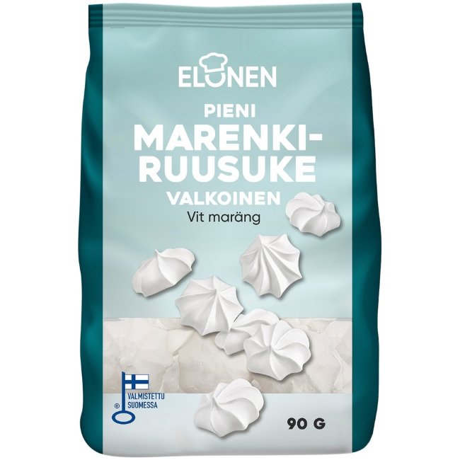 Маленькие белые безе розочки Elonen 90 гр