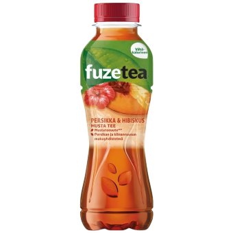 Черный чай со вкусом персика и гибискуса Fuze 400 мл