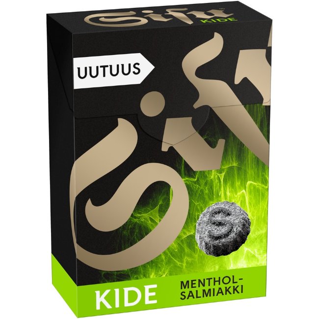 Пастилки ментол-салмиак Sisu Kide 80 гр