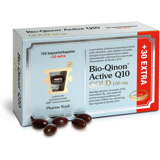 Витамин BIO-QINON Active Q10 GOLD 100MG 150+30 капс Pharma Nord
