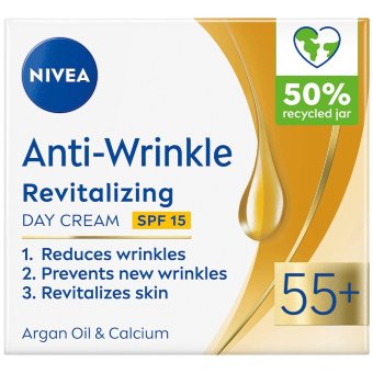 Дневной крем NIVEA Anti-Wrinkle + Revitalizing 55+ 50 мл