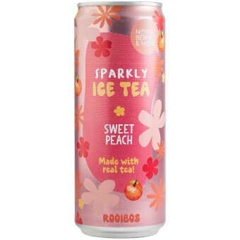 Газированный ледяной чай Nordic Berries & More с ароматом сладкого персика 0,33 л TLK