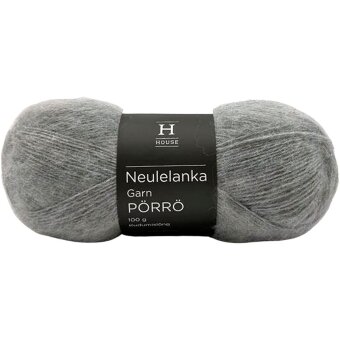 Пряжа House garn mohair-ull-akryl Pörrö 100 гр светло-серый 195