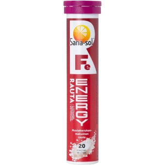 Витамины с железом, фолиевой кислотой, С и В12 Sana-sol Fe-Energia (чёрная смородина) 20 штук