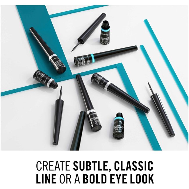 Жидкая подводка для глаз Rimmel Scandaleyes 2,5 мл водостойкая 003 черная