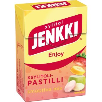 Мягкие ксилитоловые пастилки Jenkki Enjoy Smoothie Mix 80 гр