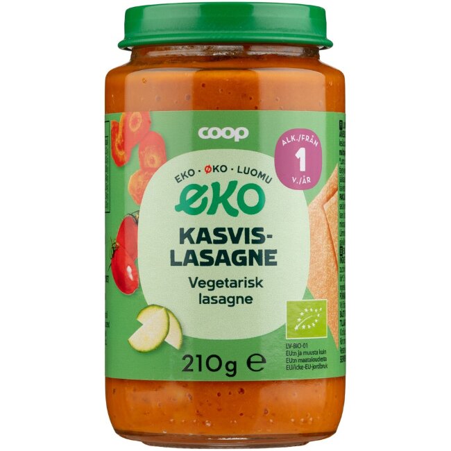 Овощная лазанья органическая Coop Eko 210 гр 1 г Овощная лазанья органическая Coop Eko 210 гр 1 г