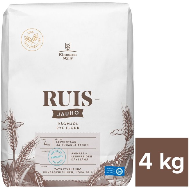 Ржаная мука Kinnusen Mylly 4 кг