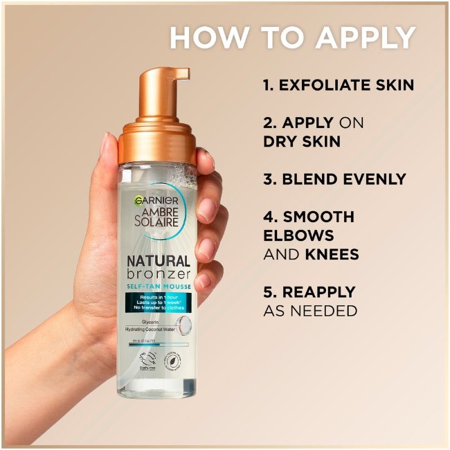 Автозагар-пенка Garnier Ambre Solaire Natural Bronzer для нормальной кожи 200 мл