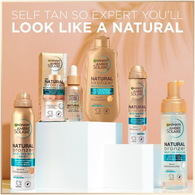 Автозагар-пенка Garnier Ambre Solaire Natural Bronzer для нормальной кожи 200 мл