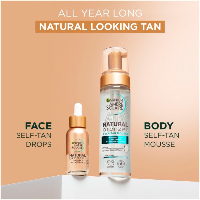 Автозагар-пенка Garnier Ambre Solaire Natural Bronzer для нормальной кожи 200 мл Автозагар-пенка Garnier Ambre Solaire Natural Bronzer для нормальной кожи 200 мл