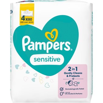 Влажные салфетки Pampers Sensitive для детей 320 шт