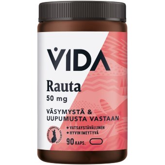 Витамины с железом Rauta 50 mg 90 капсул Vida