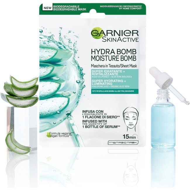 Тканевая маска Garnier SkinActive Hydra Bomb суперувлажняющая + ревитализирующая 28 гр