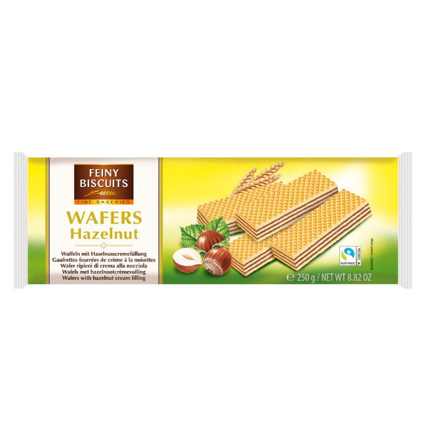 Вафли Feiny Biscuits с ореховой начинкой 250 гр