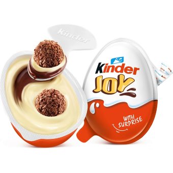 Хрустящие вафельные шарики с молочным какао и молочным кремом Kinder Joy с игрушкой 20 гр Хрустящие вафельные шарики с молочным какао и молочным кремом Kinder Joy с игрушкой 20 гр