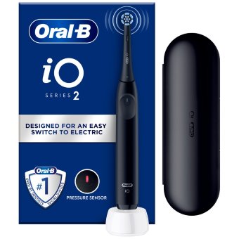 Электрическая зубная щетка Oral-B iO2 черная + дорожный футляр