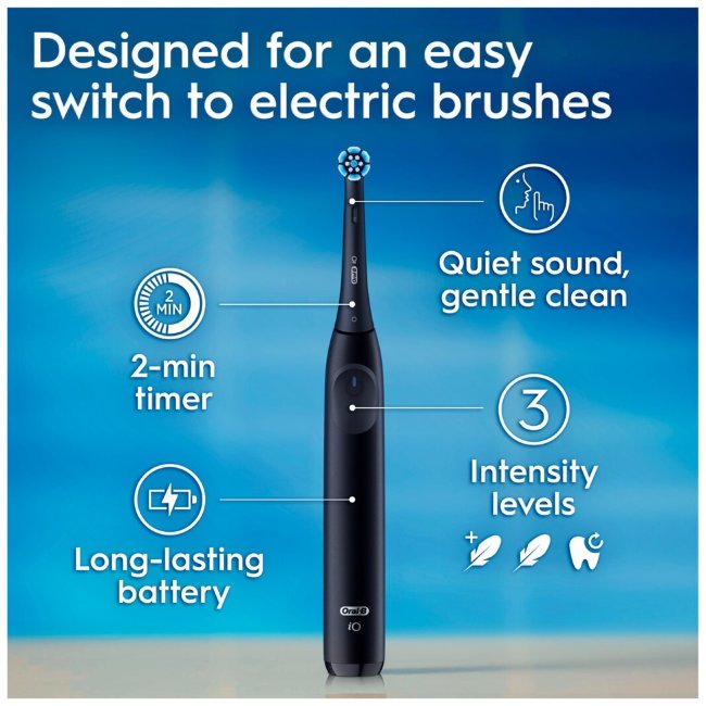Электрическая зубная щетка Oral-B iO2 черная + дорожный футляр