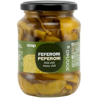 Перец пеперони Coop в мягком соусе с чили 300/140 гр